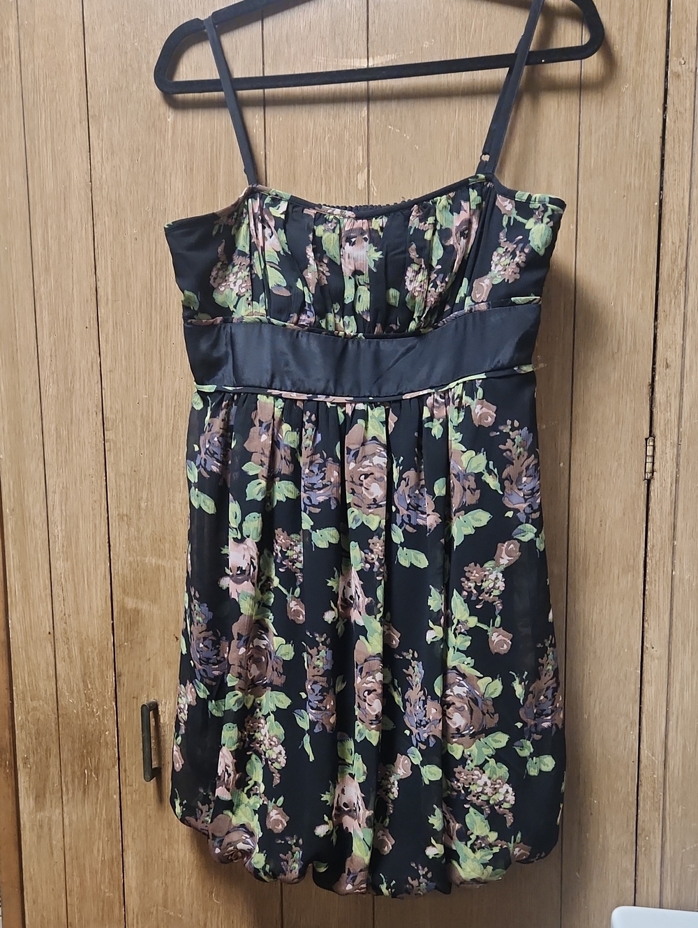Johnny Martin Black With Brown And Green Floral Pattern